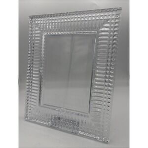 WATERFORD Classic Crystal LISMORE DIAMOND 5x7 PHOTO PICTURE FRAME EUC marked
